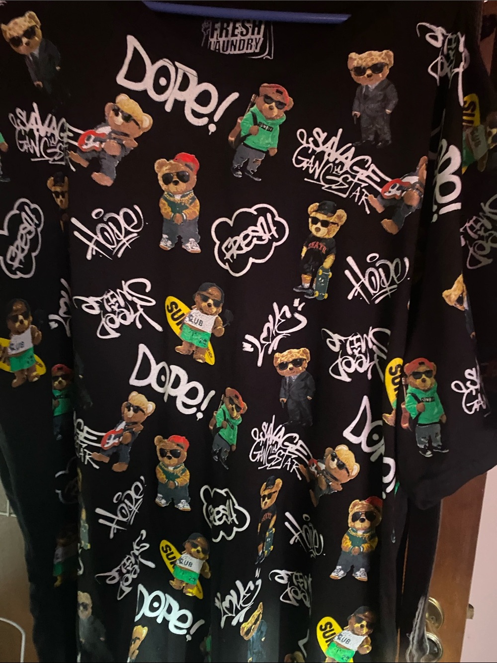 Fresh Laundry Kids' Black Teddy Graphic Tee